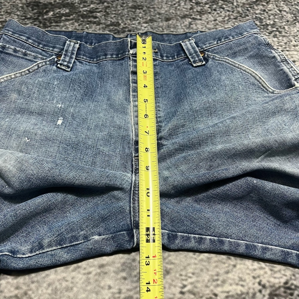 Wrangler Carpenter Jeans 34x30 Blue Distressed Faded Workwear Vintage‎ 2000s - Picture 13 of 16